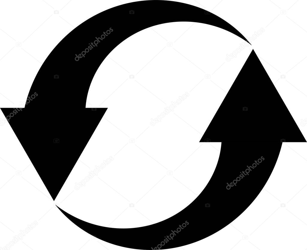 Refresh icon. Business signs and symbols.