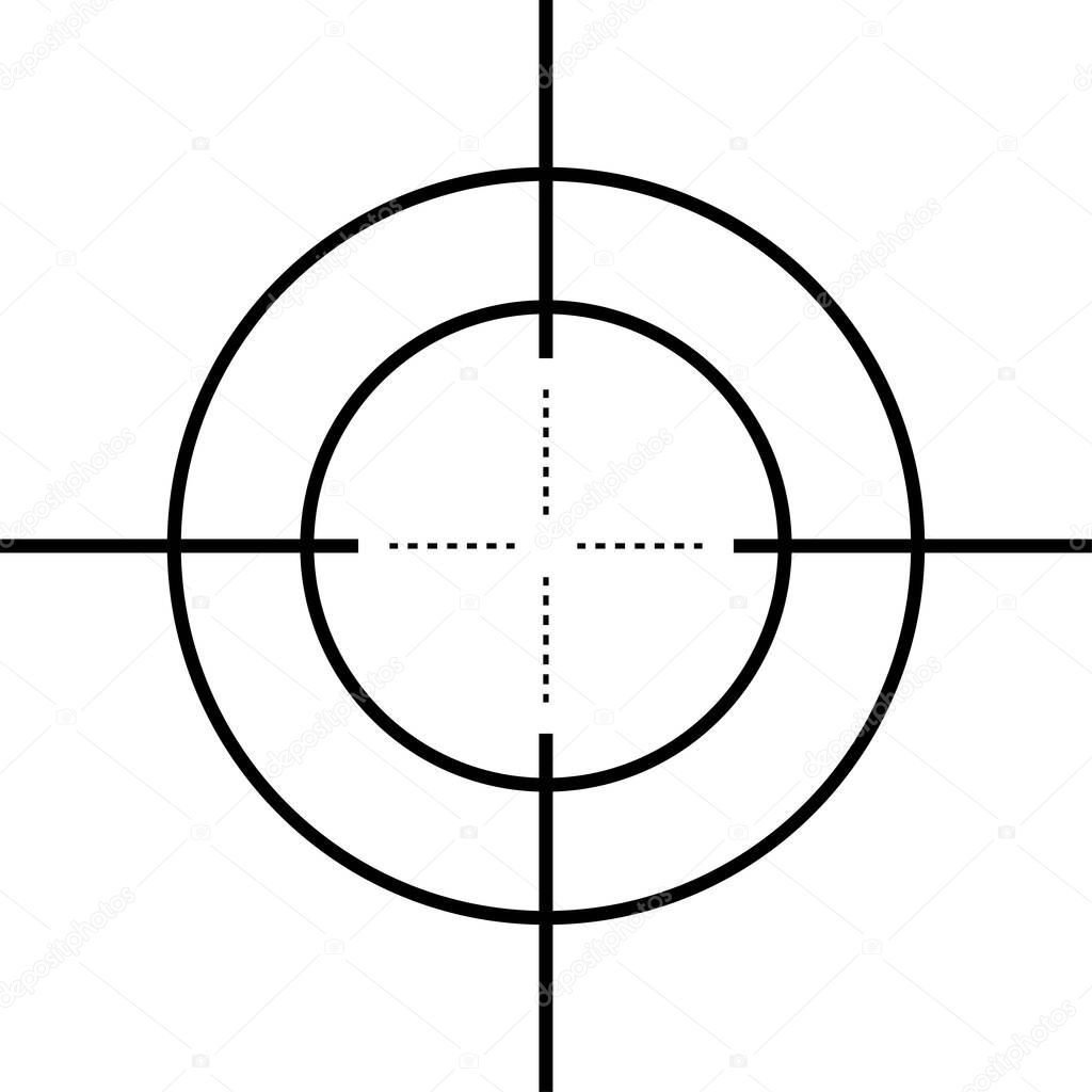 Target crosshair icon. Sniper aiming the target.