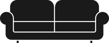 Koltuk ikonu. Ev eşyası tabelaları ve sembolleri.