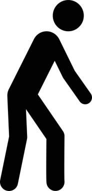 Zayıflık ikonu. Zayıf adam sembolü. Sağlık işaretleri ve sembolleri.