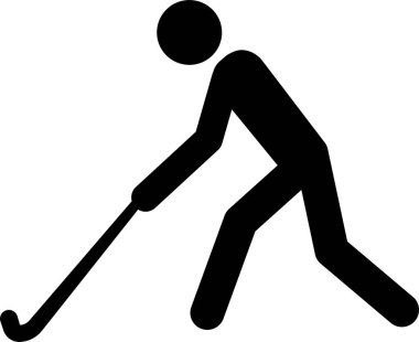 Hokey oyuncusu ikonu. Spor tabelaları ve sembolleri.