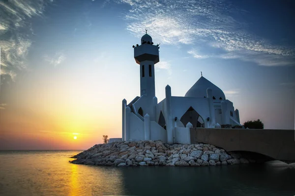 Dos Pontos Turísticos Mais Impressionantes Khobar Arábia Saudita Mesquita Corniche — Fotografia de Stock