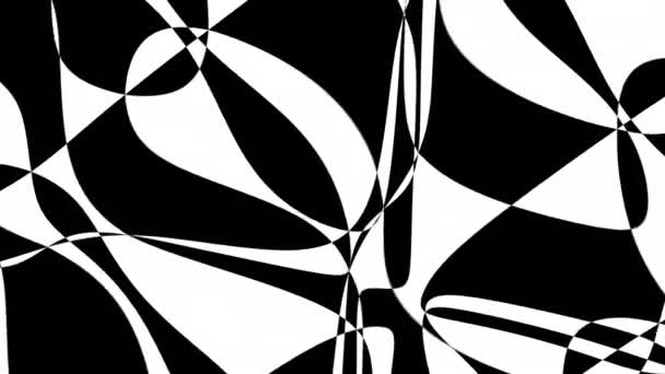 Moviendo Formas Geométricas Blanco Negro Mezcla Colores Blanco Negro Inconsútil — Vídeo de stock