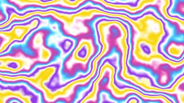 摘要波浪式回旋4K视频 循环播放的无缝隙抽象波状迷幻背景 — 图库视频影像