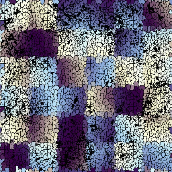 Bezproblémový Vzor Pozadí Prasklý Grunge Vinobraní Povrch Abstraktní Retro Vzor — Stockový vektor