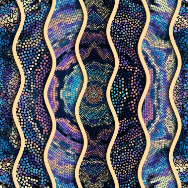 Kusursuz mozaik sanat modeli. Soyut sanat arkaplanı... vektör resmi.