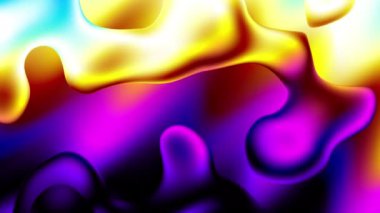 Soyut dalgalı döngülü 4K video. Döngü oynatma için kusursuz soyut 3d dalgalı psikedelik arkaplan.