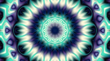 Soyut mandala dönüşümü. Kusursuz döngü görüntüsü. Sonsuz dönüşüm çemberi.