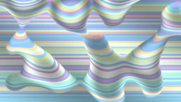 Abstraktes Welliges Looping Video Nahtlose Abstrakte Wellenförmige Psychedelische Hintergrund Für — Stockvideo