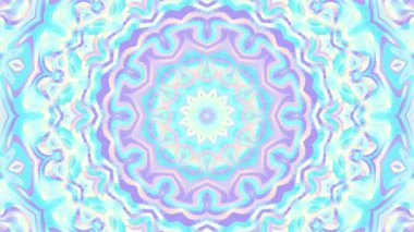 Soyut mandala dönüşümü. Kusursuz döngü görüntüsü. Sonsuz dönüşüm çemberi.