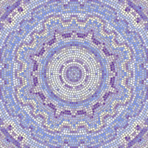 Bezproblémové Mozaikové Umělecké Vzory Mozaiková Mandala Vektorový Obrázek — Stockový vektor
