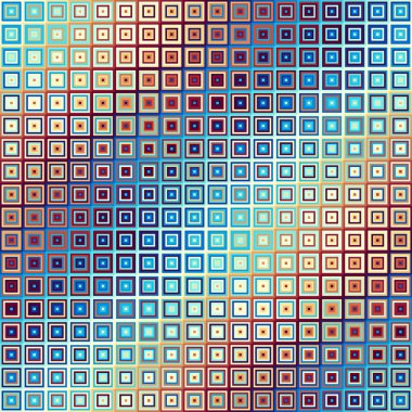 Abstract seamless geometric pattern. Random colorizing small squares. Random pixels texture. Vector image.