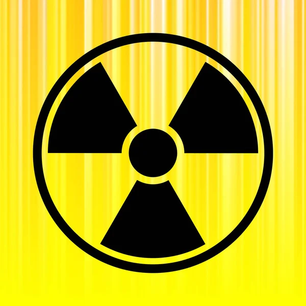 Símbolo Radiación Nuclear Pared Amarilla Grunge Fondo Vectorial — Vector de stock