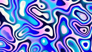 Soyut dalgalı döngülü 4K video. Döngü oynatma için kusursuz soyut dalgalı psikedelik arkaplan.