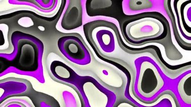 Soyut dalgalı döngülü 4K video. Döngü oynatma için kusursuz soyut dalgalı psikedelik arkaplan.