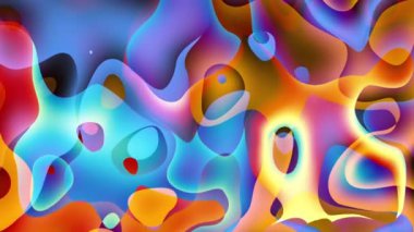 Soyut dalgalı döngülü 4K video. Döngü oynatma için kusursuz soyut dalgalı psikedelik arkaplan.