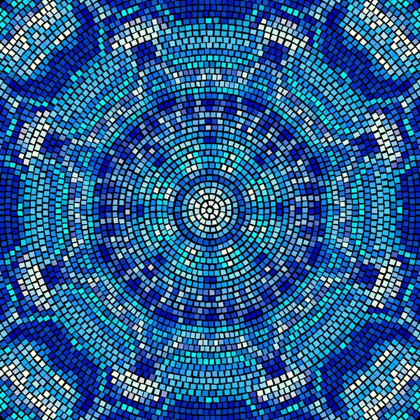 Padrão Arte Mosaico Sem Costura Mandala Mosaica Imagem Vetorial — Vetor de Stock