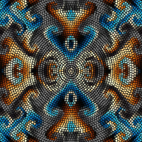 Безшовний Візерунок Мозаїки Абстрактний Художній Фон Векторне Зображення — стоковий вектор