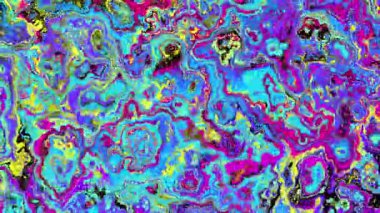 Soyut dalga döngüsü videosu. Döngü oynatmak için kusursuz soyut saykodelik arkaplan. Sıvı mermer.