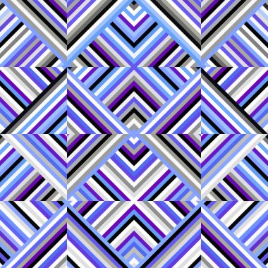 Kusursuz vektör görüntüsü. Küçük çizgiler mavi aztek herringa kemiği deseni. Düzenli satır dokusu.