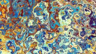 Soyut dalga döngüsü videosu. Döngü oynatmak için kusursuz soyut saykodelik arkaplan. Sıvı mermer.