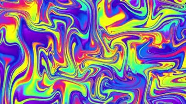 Soyut dalga döngüsü videosu. Döngü oynatmak için kusursuz soyut saykodelik arkaplan. Sıvı mermer.