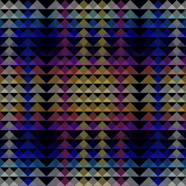 Abstraktes Geometrisches Nahtloses Muster Mit Einem Moire Overlay Effekt Dreiecksmuster — Stockvektor