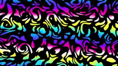 Soyut dalga döngüsü videosu. Döngü oynatmak için kusursuz soyut saykodelik arkaplan. Sıvı mermer.