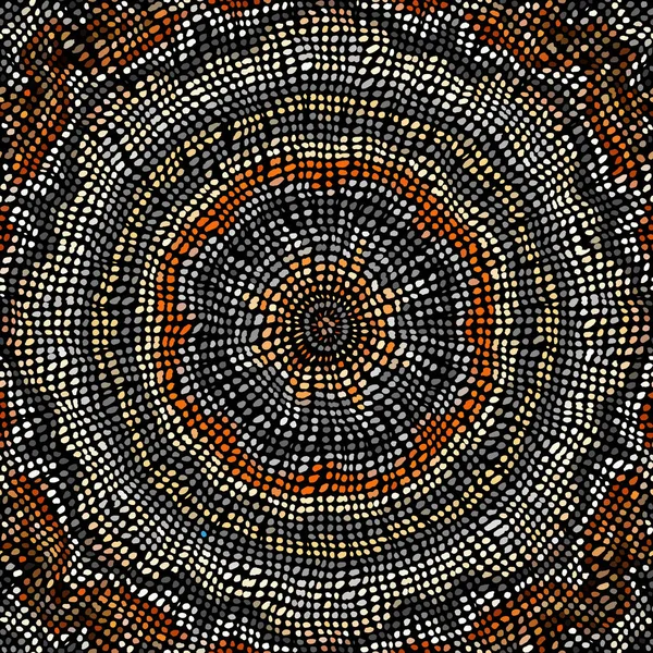 Patrón Arte Mosaico Sin Costuras Mandala Mosaico Imagen Vectorial — Archivo Imágenes Vectoriales