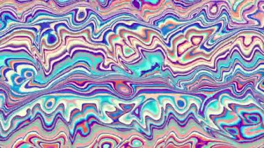 Soyut dalga döngüsü videosu. Döngü oynatmak için kusursuz soyut saykodelik arkaplan. Sıvı mermer.