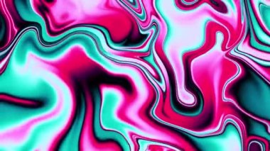 Soyut dalga döngüsü videosu. Döngü oynatmak için kusursuz soyut saykodelik arkaplan. Sıvı mermer.