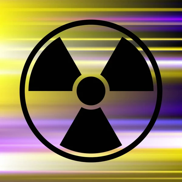 グランジ黄色の壁に核放射線のシンボル ベクトル背景 — ストックベクタ