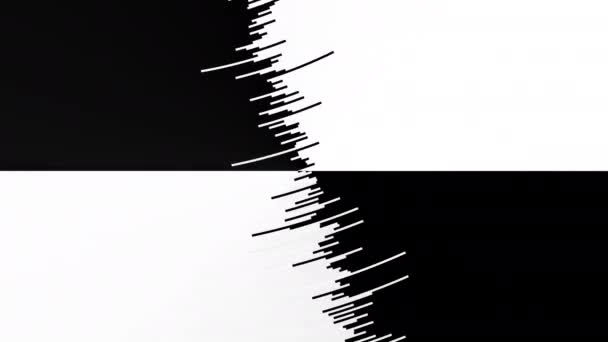 기하학적 검은색 흰색의 도형을 움직이는 이섞여 바다없는 — 비디오