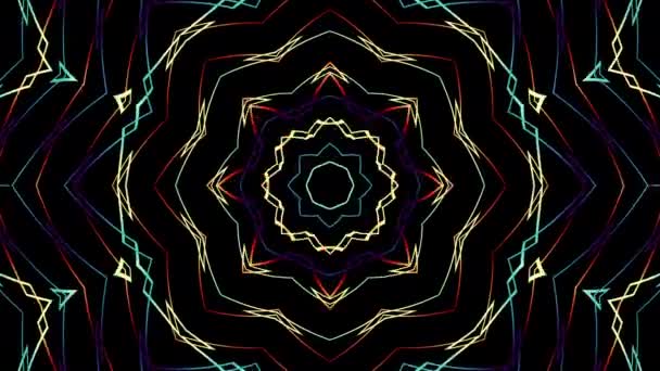Transforming Abstract Mandala Seamless Loop Footage Endless Transforming Circle — Vídeo de Stock