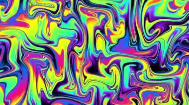 Soyut dalga döngüsü videosu. Döngü oynatmak için kusursuz soyut saykodelik arkaplan. Sıvı mermer.