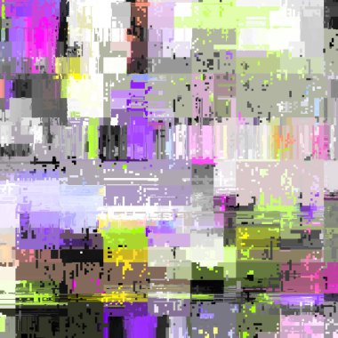 İnce çizgileri olan grunge glitch doku taklidi ile soyut desen. Vektör resmi.