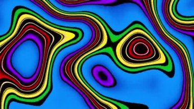 4k 'lık soyut döngü videosu. Döngü oynatmak için kusursuz soyut dalgalı psikedelik arkaplan. Dalgalı yüzey.