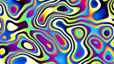 4k 'lık soyut döngü videosu. Döngü oynatmak için kusursuz soyut dalgalı psikedelik arkaplan. Dalgalı yüzey.