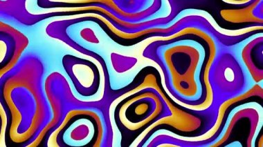 4k 'lık soyut döngü videosu. Döngü oynatmak için kusursuz soyut dalgalı psikedelik arkaplan. Dalgalı yüzey.