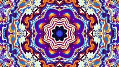 Soyut mandala dönüşümü. Kusursuz döngü görüntüsü. Sonsuz dönüşüm çemberi.
