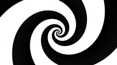 Endless spinning simple monochrome Spiral 4k. Seamless looping footage. Abstract helix.