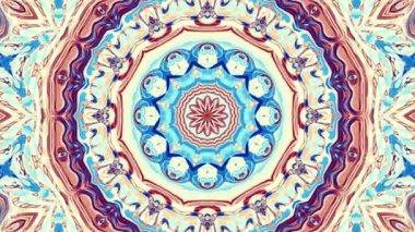 Soyut mandala dönüşümü. Kusursuz döngü görüntüsü. Sonsuz dönüşüm çemberi.