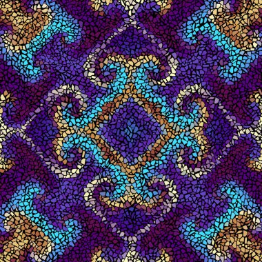 Kusursuz mozaik sanat modeli. Soyut sanat arkaplanı... vektör resmi.