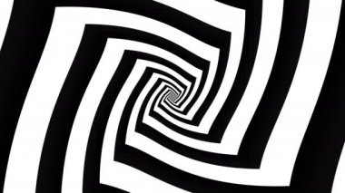Endless spinning simple monochrome Spiral 4k. Seamless looping footage. Abstract helix.