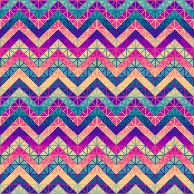 Seamless geometric pattern of a triangles.. Aztec style abstract chevron ornament. Sport fashion textile. Vector image.