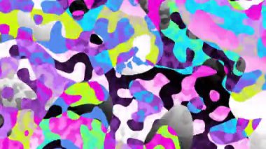 4k 'lık soyut döngü videosu. Döngü oynatmak için kusursuz soyut dalgalı psikedelik arkaplan. Dalgalı yüzey.