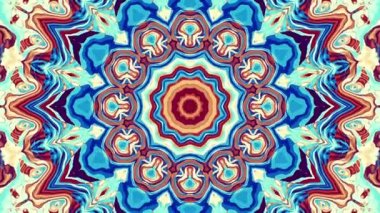 Soyut mandala dönüşümü. Kusursuz döngü görüntüsü. Sonsuz dönüşüm çemberi.
