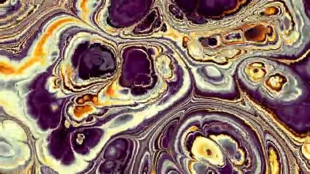 Abstract Looping Video Living Marble Wavy Psychedelic Background Loop Playback — Vídeo de Stock