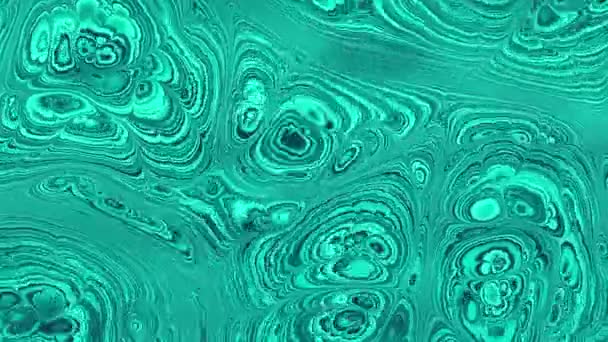 Abstract Looping Video Living Marble Malachite Wavy Psychedelic Background Loop — Video Stock