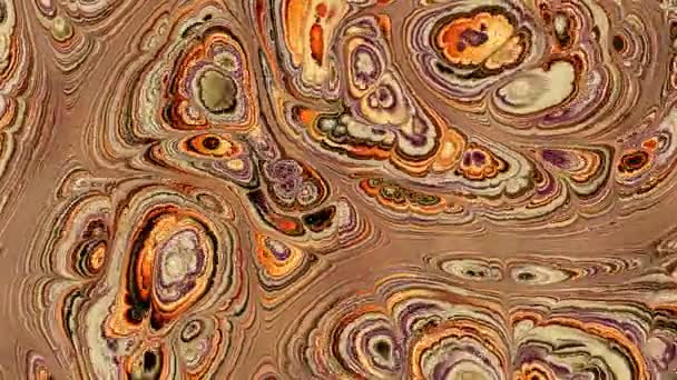 Abstract Looping Video Living Marble Wavy Psychedelic Background Loop Playback — Video Stock